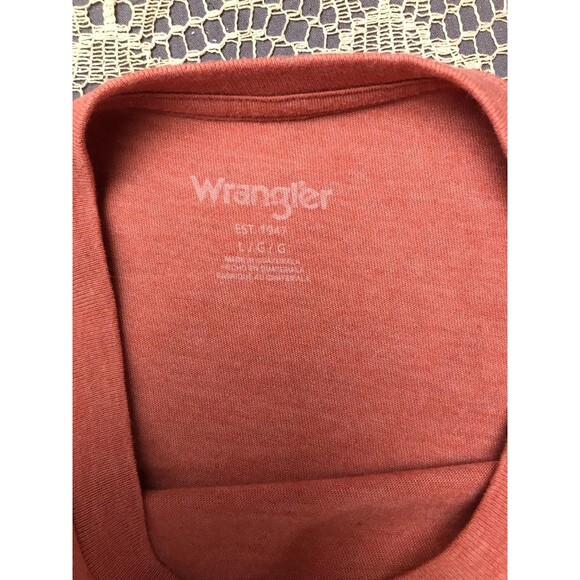 Wrangler Rodeo Queen T-Shirt Size XL Burnt Orange Cowgirl Western Reto Style Tee - Picture 4 of 5